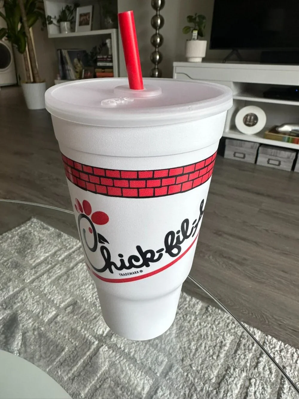 Chick-Fil-A 1967 Classic Cup Retro Reusable Tumbler With Straw Chickfila Bricks